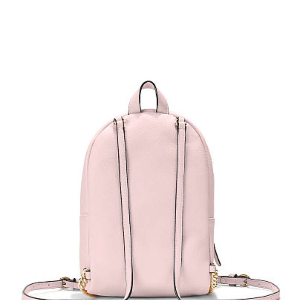 [SOLD] Pebbled V-Quilt Small City Backpack in Pink - Picture 4 of 4